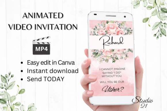 Elevate Your Vision with Pink Roses Usher Proposal W3277U