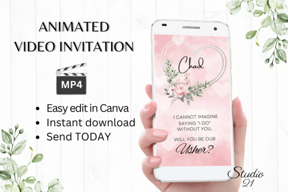 Styling Your Vision with Pink Roses Usher Proposal W3279U